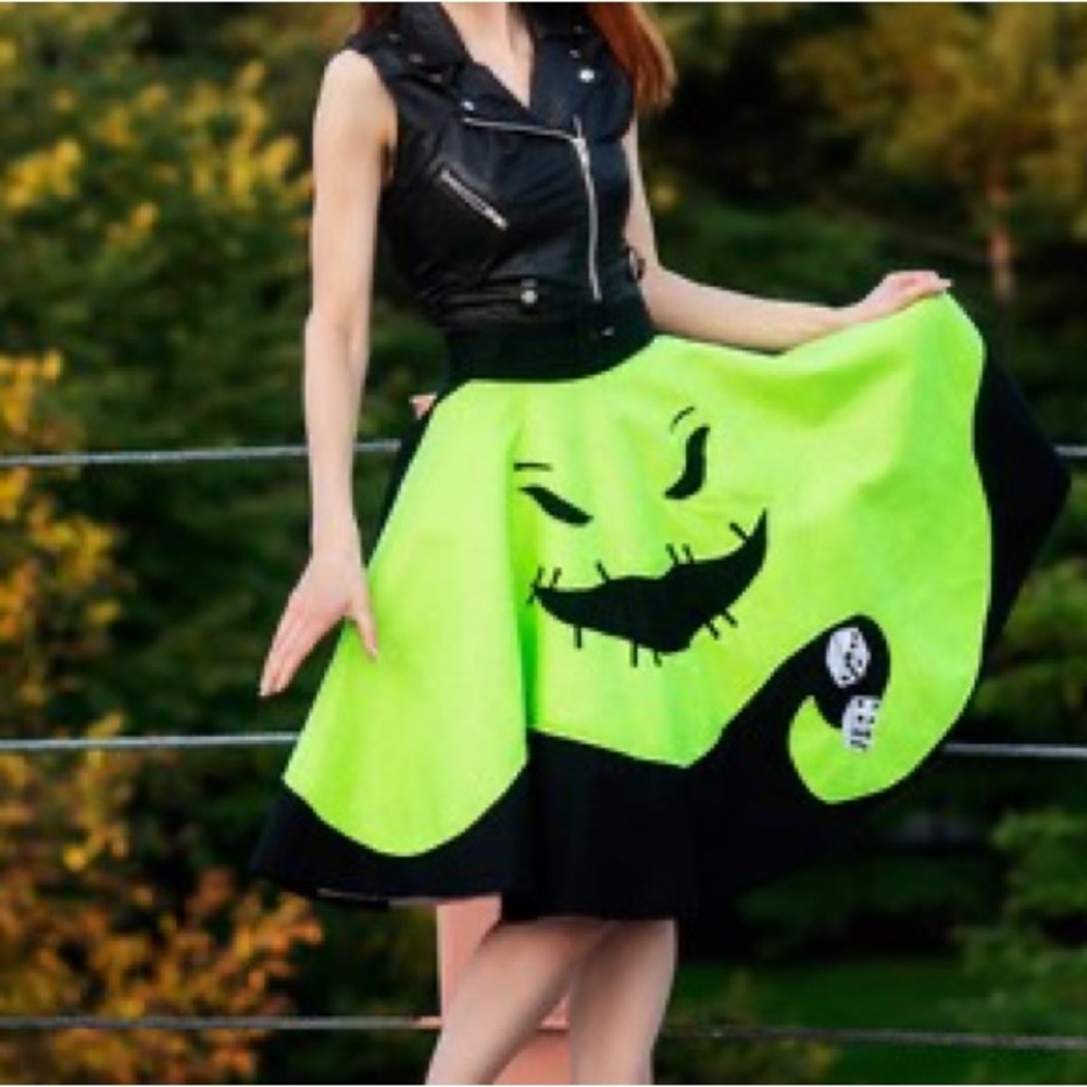 Boogie Boogie Neon Green and Black Women's Skirt